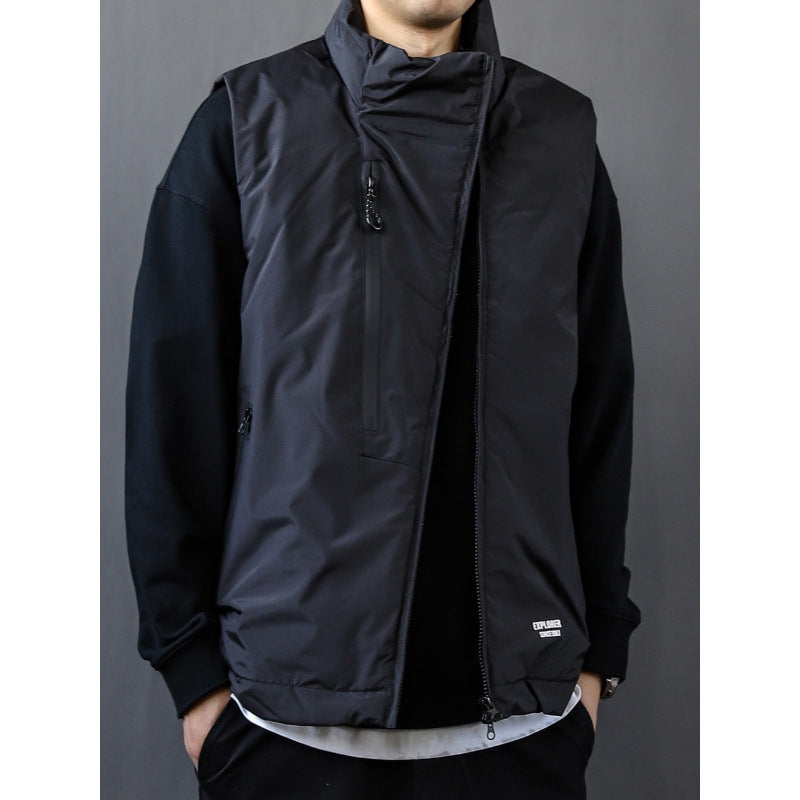 Herren Wattierte Outdoor-Steppweste mit hohem Stehkragen Shop Nory