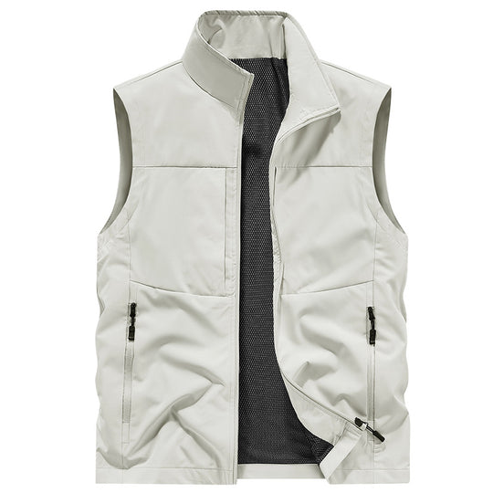 Herren Leichte Outdoor-Utilityweste mit Mesh‑Futter, windabweisender Microfaser und sicheren Reißverschlusstaschen Shop Nory