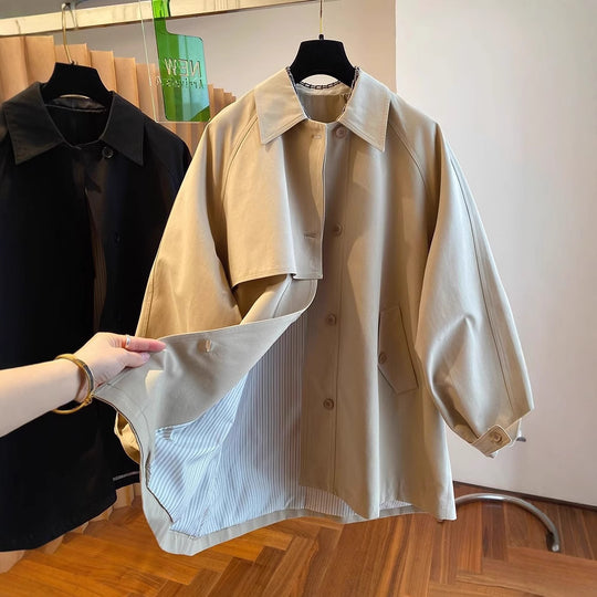 Damen Modische Übergangsjacke mit weitem Schnitt Shop Nory