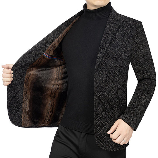 Herren Jacquard-Sakko im City-Stil aus Wollmix, unstrukturiert und halbgefüttert Shop Nory