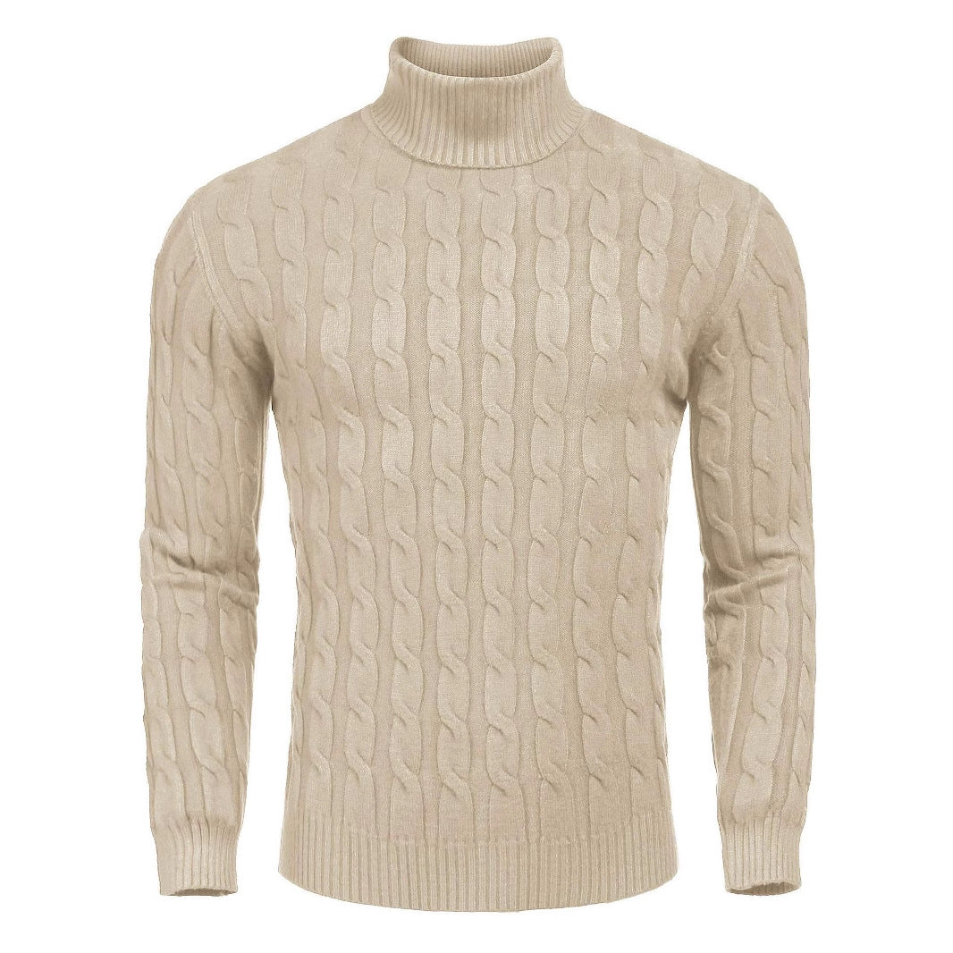 Herren Feinstrickpullover mit hohem Kragen