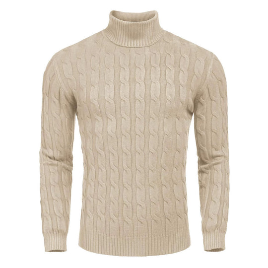 Herren Feinstrickpullover mit hohem Kragen