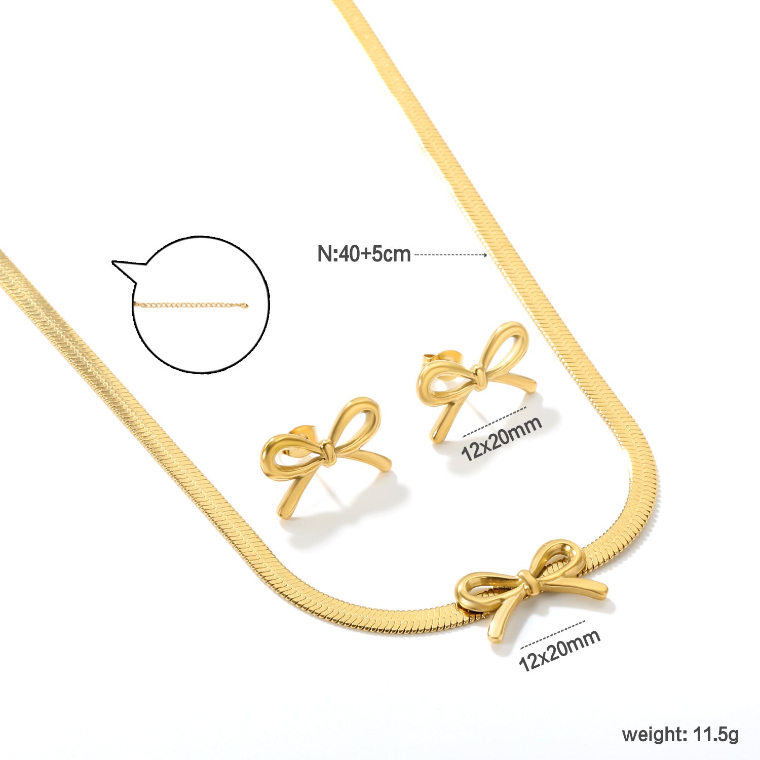 Damen Schmuckset mit verspieltem Schleifenmotiv Shop Nory