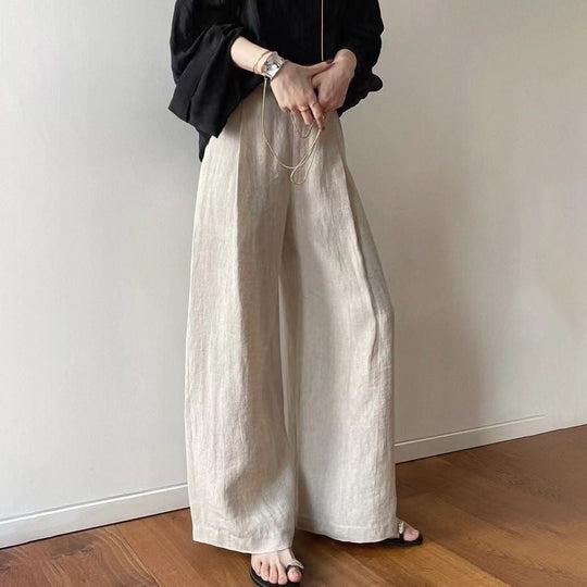Damen Weite Leinenhose