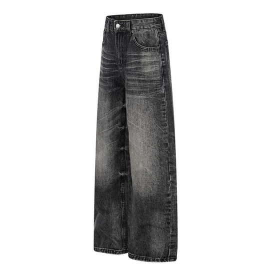 Damen Hochgeschnittene weite Palazzo-Jeans mit Used-Effekt Shop Nory