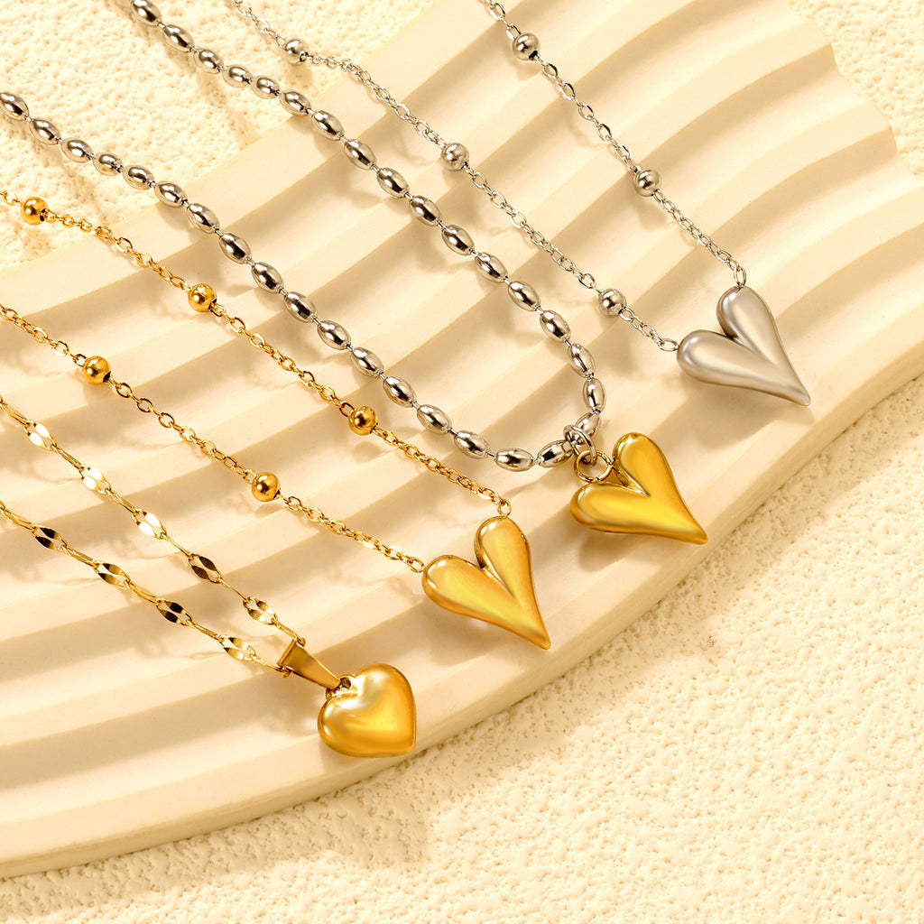 Damen Halskette mit hochwertigem Herzen-Anhänger und elegantem Kettendesign Shop Nory