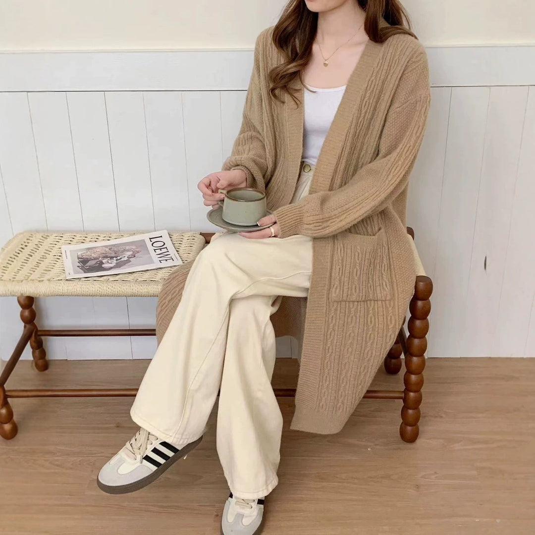 Damen Gemütliche Strickjacke mit Taschen Shop Nory