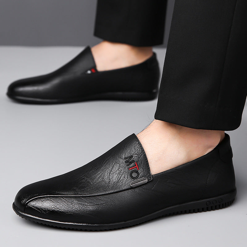 Herren Eleganter Lederoptik-Slipper mit flexibler Noppen-Gummisohle Shop Nory