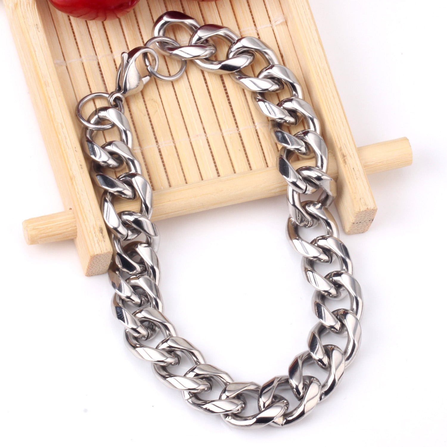 Damen Edelstahl Armband mit goldplattierter Kettenstruktur Shop Nory
