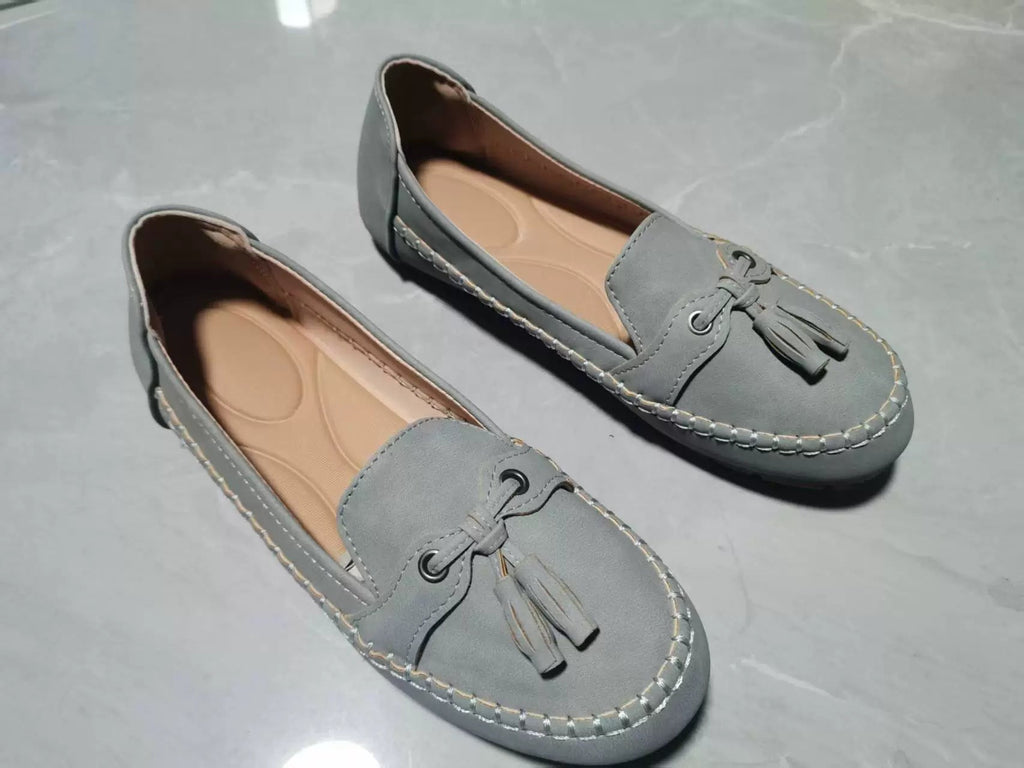 Damen Mokassin-Schuhe mit dekorativem Knoten