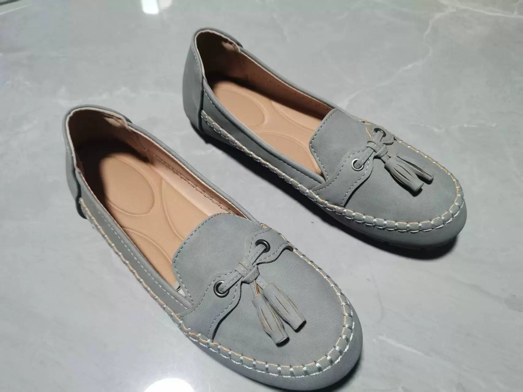 Damen Mokassin-Schuhe mit dekorativem Knoten