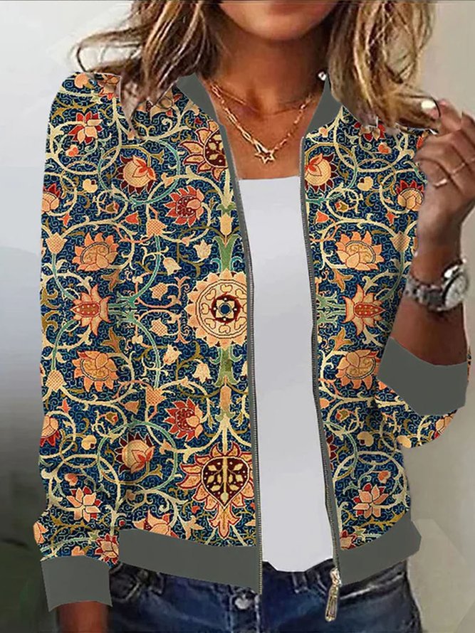 Damen Blousonjacke mit floralem Muster