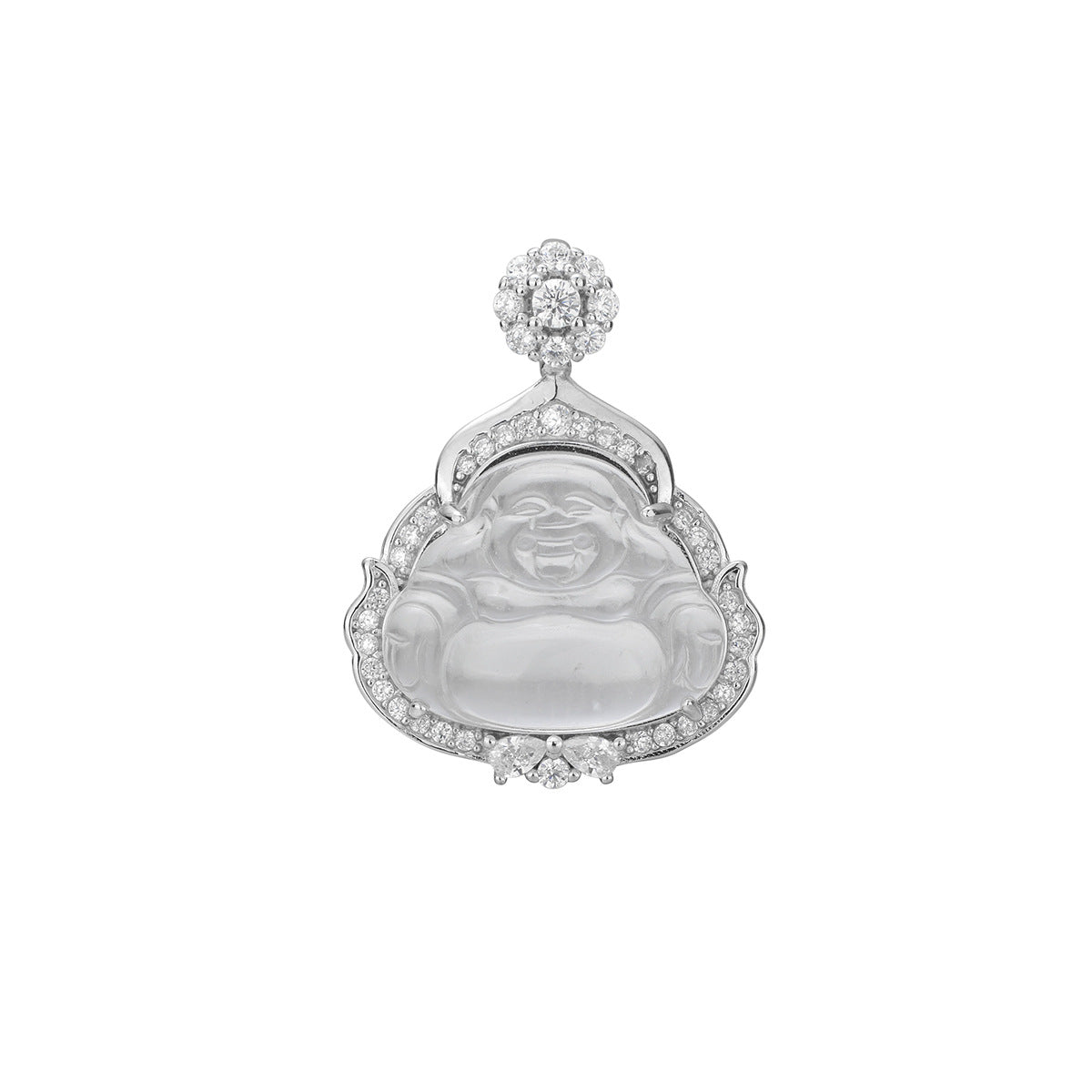 Damen Anhänger mit Buddha-Motiv und funkelnden Zirkonia Shop Nory