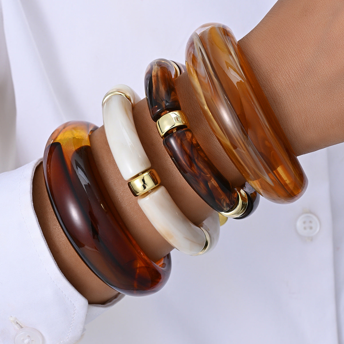 Damen Armreifen Set aus hochwertigem Acryl Shop Nory