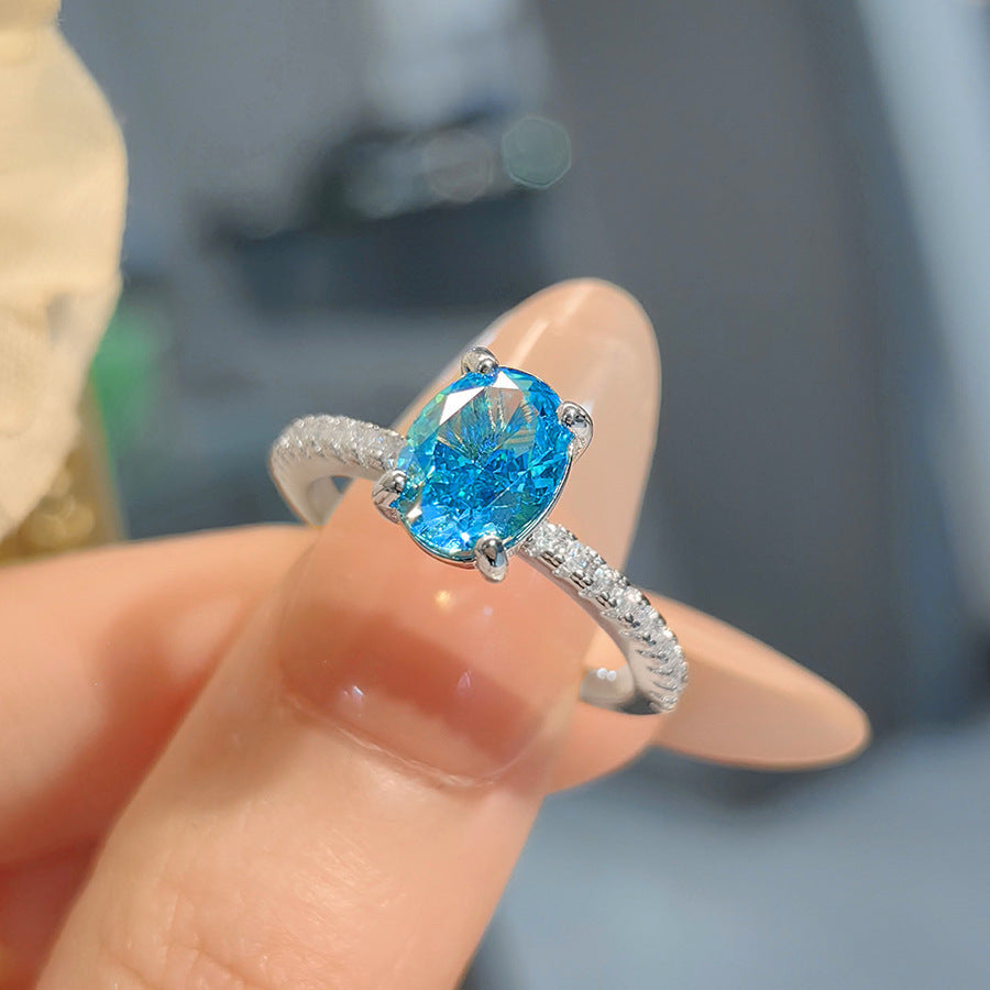 Damen eleganter und zierlicher Ring mit ovalem Zirkonia Shop Nory