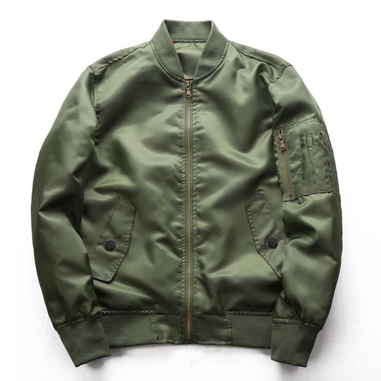 Herren leichter Nylon-Bomber mit kontrastfutter, Ärmeltasche und gerippten Bündchen Shop Nory