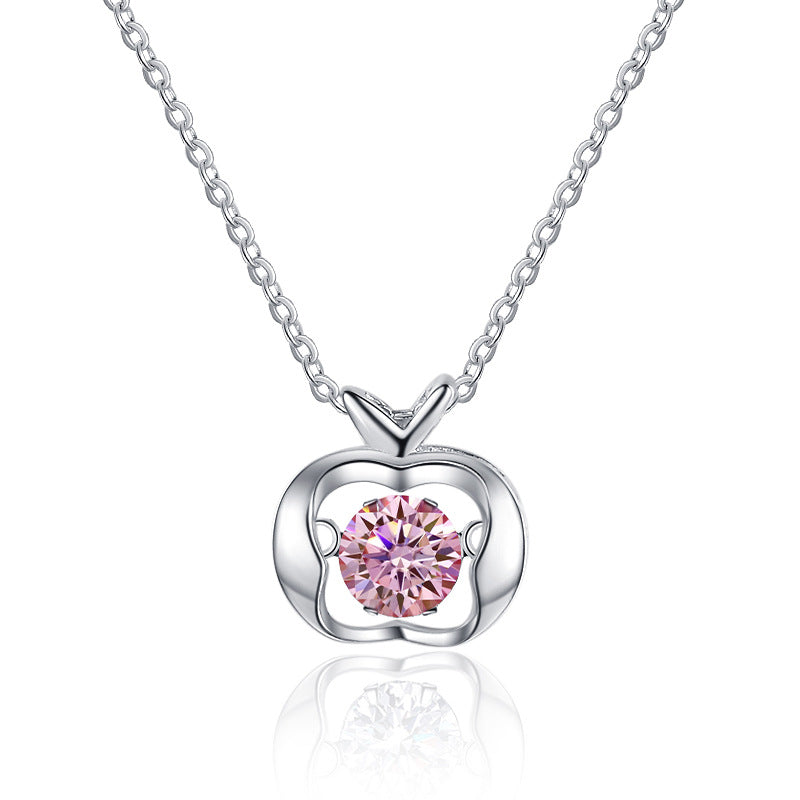 Damen Halskette mit herzförmigem Anhänger und funkelndem Zirkon Shop Nory