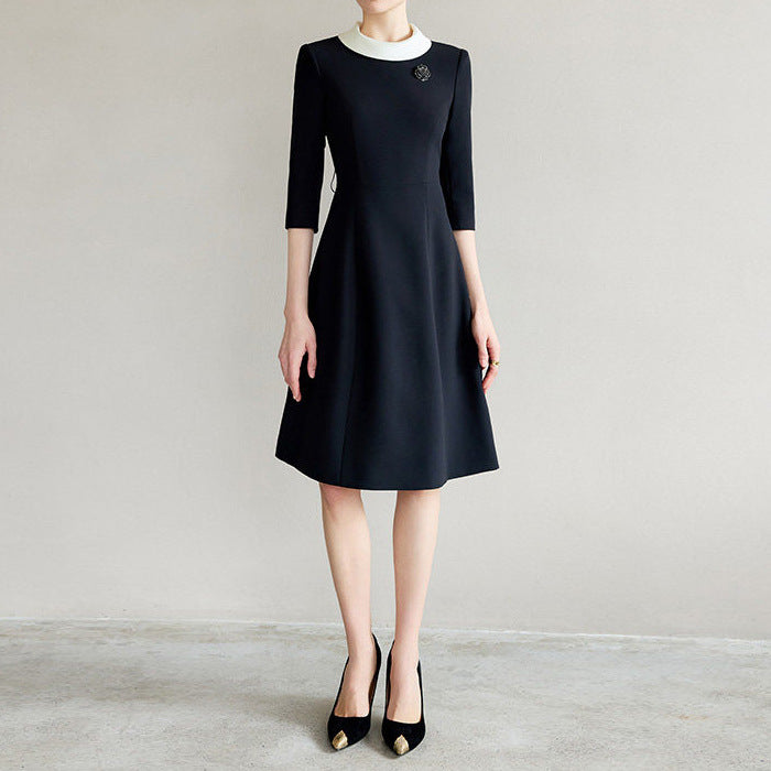 Damen Elegantes Midikleid mit Taillengürtel Shop Nory