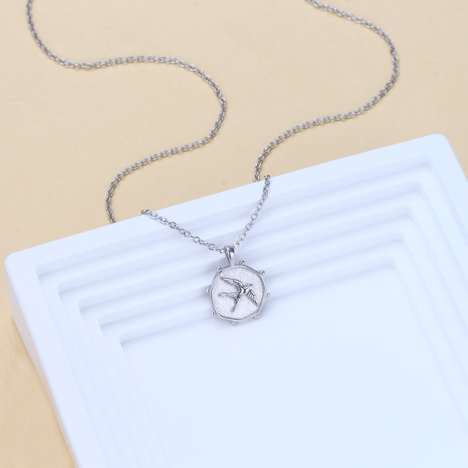 Damen Halskette mit detailliertem Vogelanhänger aus hochwertigem 925 Sterling Silber Shop Nory