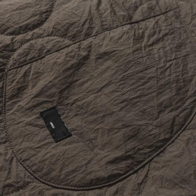 Unisex Wattierter Oversize-Anorak-Pullover mit halber Druckknopfleiste, Raglanärmeln und Tunnelzugsaum Shop Nory
