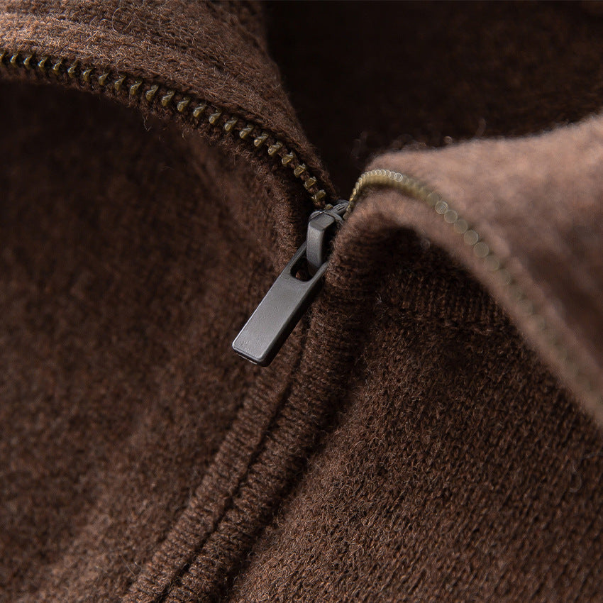 Damen Feiner Half-Zip-Pullover mit großzügigem Umschlagkragen und slimem Schnitt Shop Nory