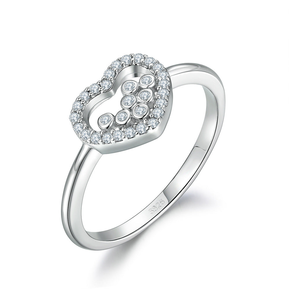 Damen Diamantring mit kunstvollem Design und funkelndem Zirkoniabesatz Shop Nory
