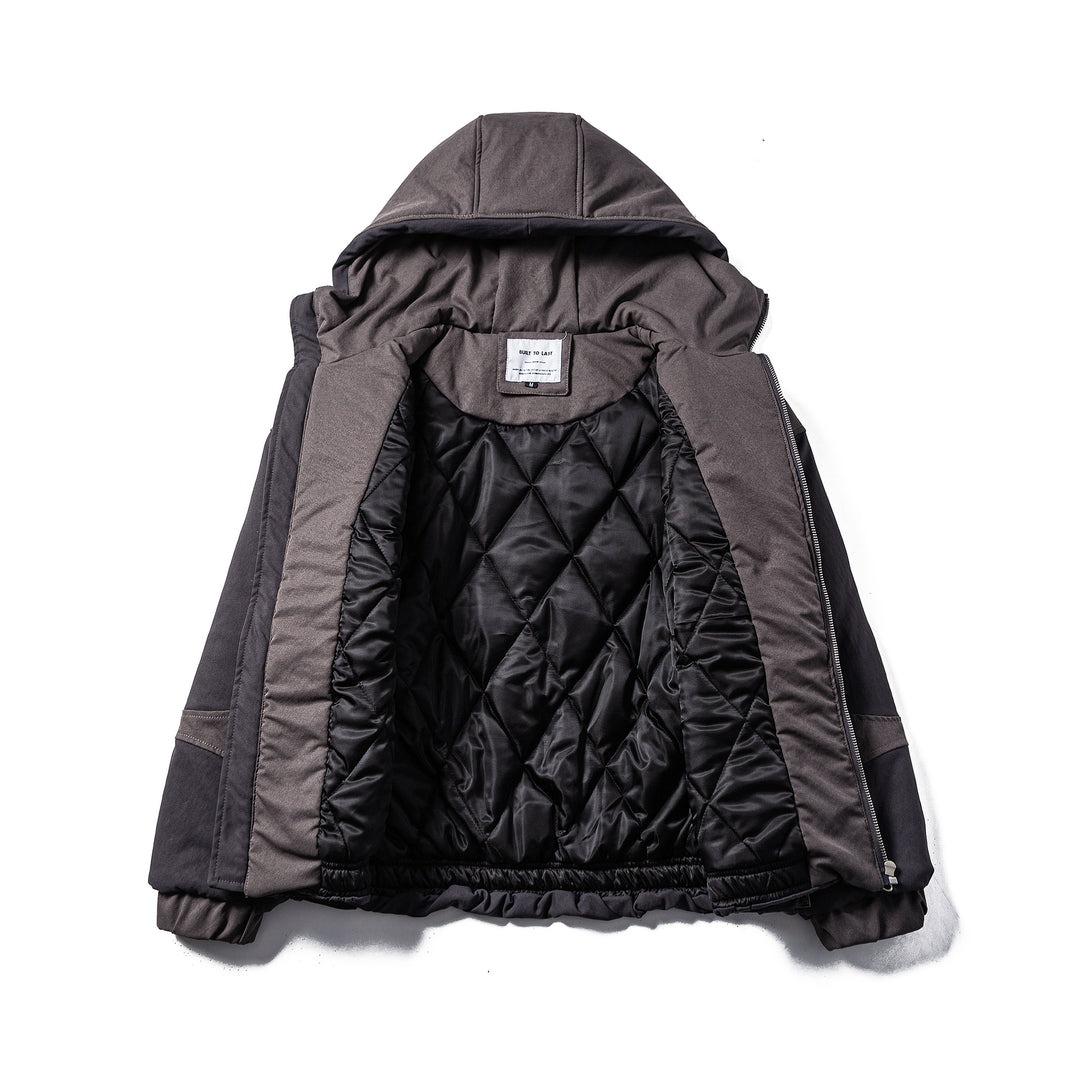 Herren Gepolsterte Stepp-Hoodie-Jacke mit Utility-Taschen Shop Nory