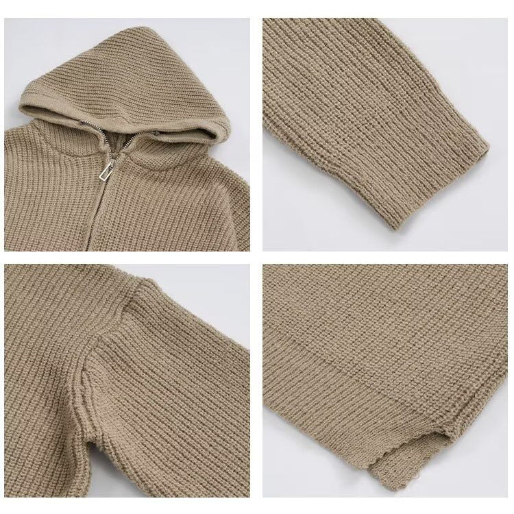 Damen Stilvoller Kapuzenpullover mit Halbreißverschluss Shop Nory