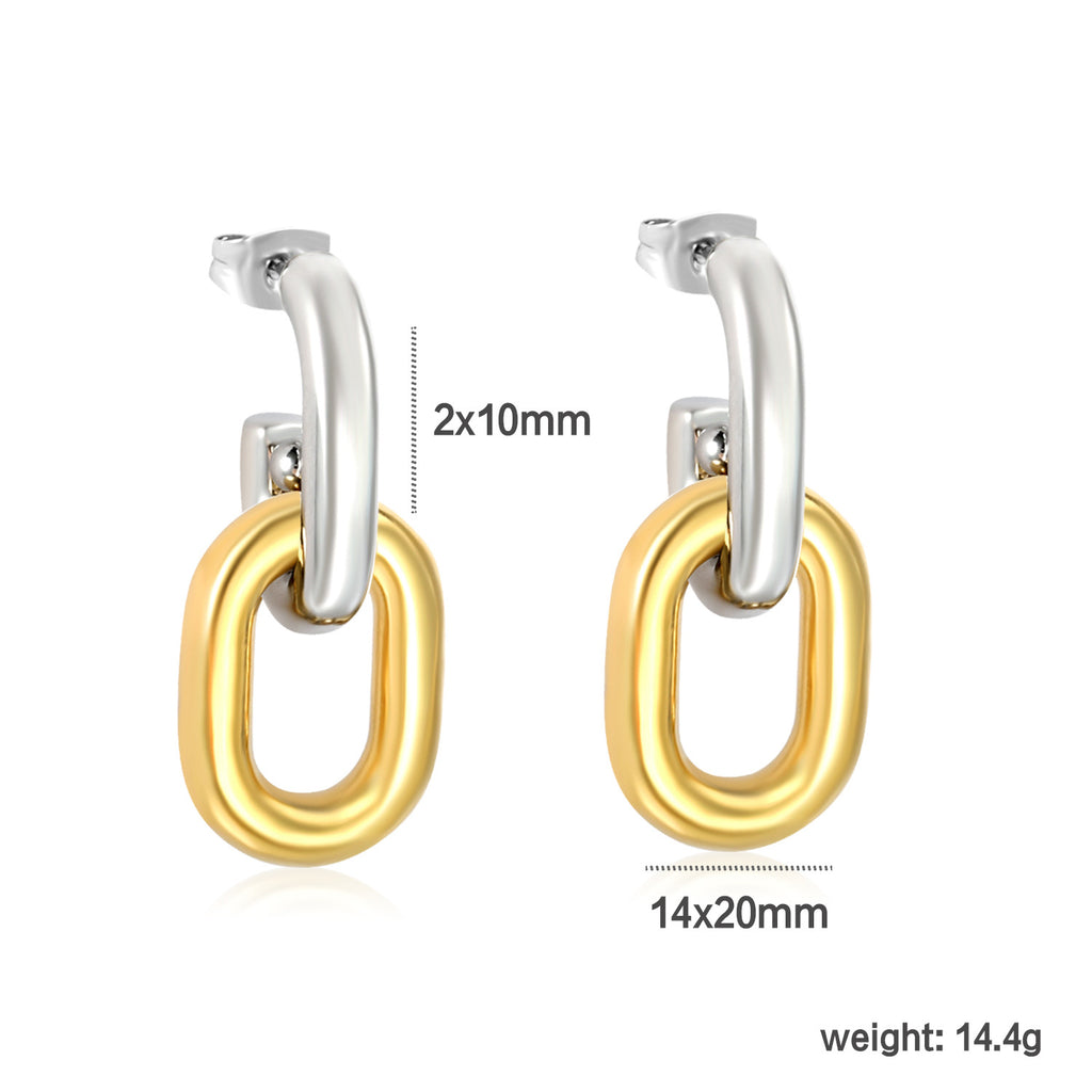 Damen Hängende Ohrstecker aus hochwertigem Edelstahl mit muschelförmigem Design Shop Nory