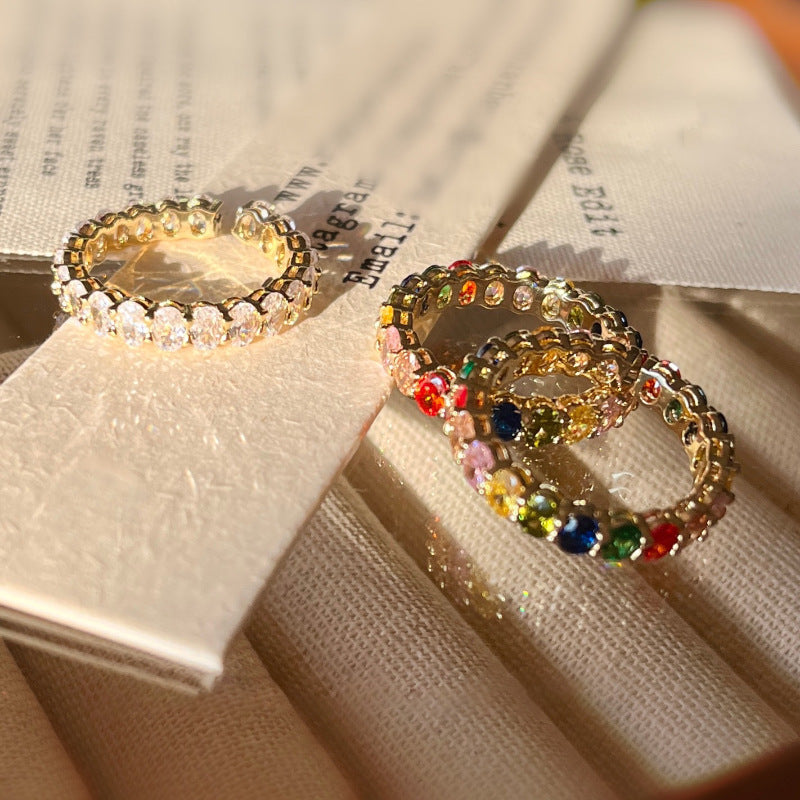 Damenring mit funkelnden Zirkonia und eleganter Fassung Shop Nory