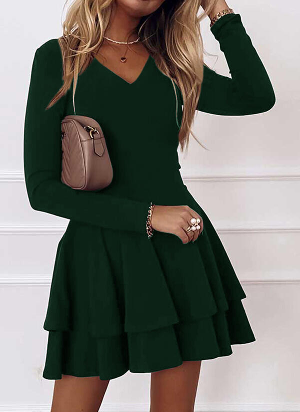 Damen Wickelkleid mit Rüschendetails und eleganter Passform ShopNory