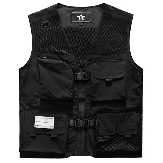 Herren Multifunktionale Einsatzweste mit Mesh-Rücken, modularer Taschenaufteilung und Klickverschlüssen Shop Nory