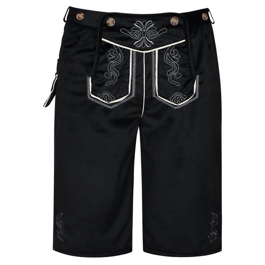 Herren nan kurze Trachtenhose mit besticktem Hosenlatz und Komfortbund Shop Nory