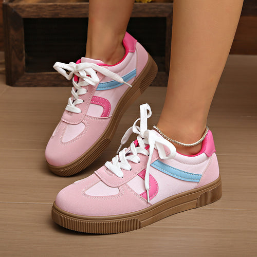 Damen niedrige Retro‑Sneaker aus Velours‑ und Textilmix mit profiliertem Gumsohle Shop Nory
