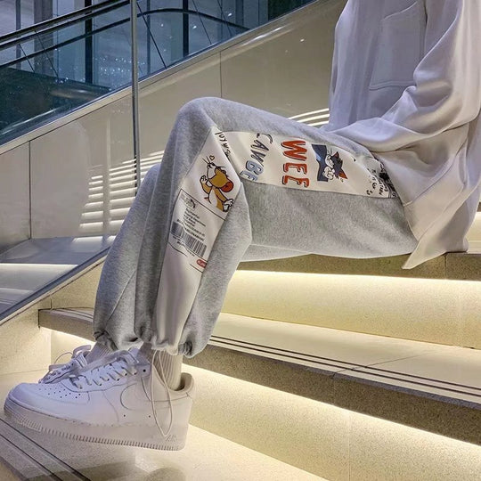 Damen Modische Jogginghose mit kreativem Grafikdruck Shop Nory