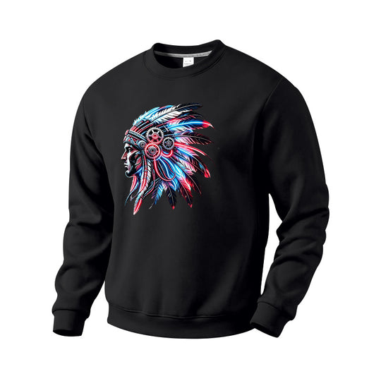 Herren Sweatshirt mit detailreichem Federschmuck-Print Shop Nory