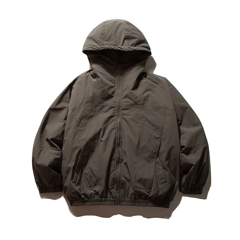 Herren Leichte wind- und wasserabweisende Kapuzenjacke im Boxy‑Oversize‑Cut mit Elastikbündchen Shop Nory