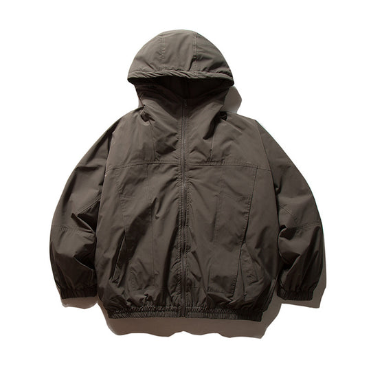 Herren Leichte wind- und wasserabweisende Kapuzenjacke im Boxy‑Oversize‑Cut mit Elastikbündchen Shop Nory