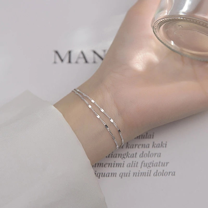 Damen filigrane Armbänder mit doppeltem Kettendesign Shop Nory