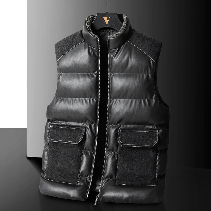 Herren Wattierte Steppweste mit Cargo‑Taschen und hohem Stehkragen Shop Nory