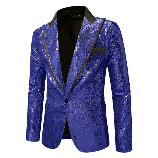 Herren Glitzernder Smokingblazer aus hochwertigem Satin