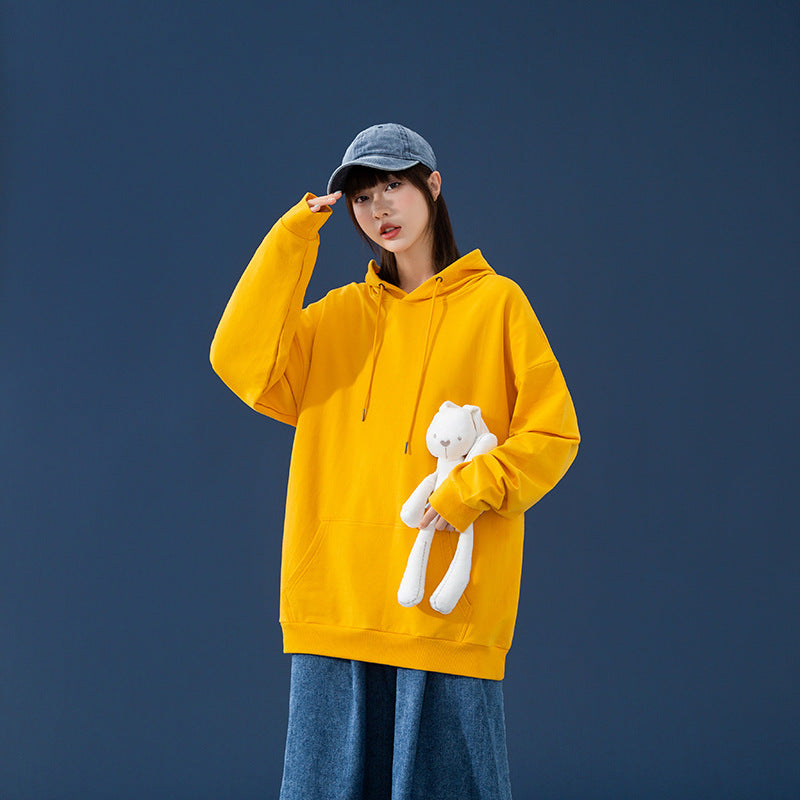 Damen Oversize-Kapuzenpullover mit Kängurutasche, tiefem Schulterfall und verstellbarer Kordel Shop Nory