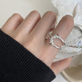 Damen Offener Silberring mit kreativem Handdesign Shop Nory