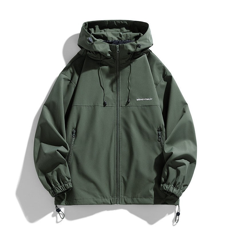 Herren Tech-Kapuzenwindbreaker mit verstellbarem Saum und wasserabweisender Membran Shop Nory