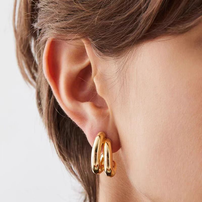 Damen Ohrhänger mit modernem Wellen-Design Shop Nory