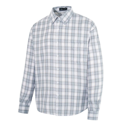 Herren Legeres Oversize-Hemd mit Karomuster, klassischem Hemdkragen und Brusttasche Shop Nory
