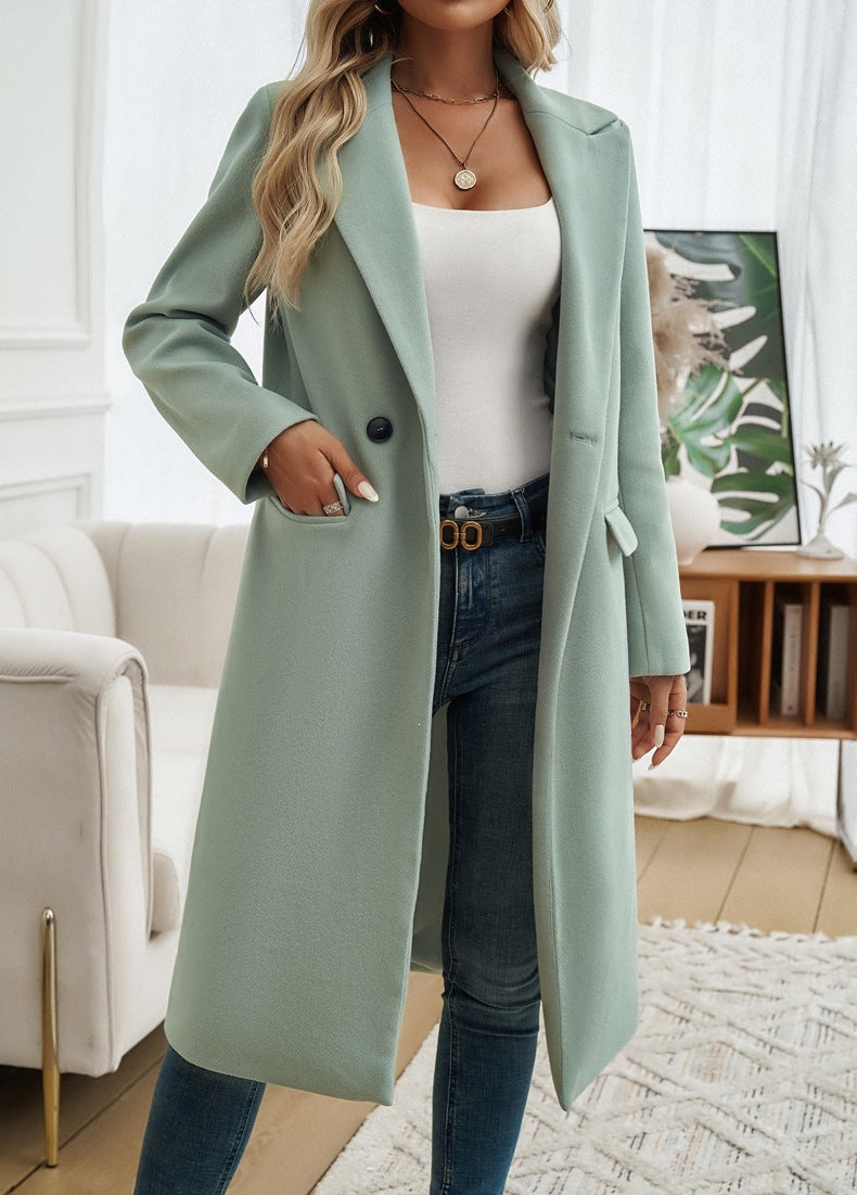 Damen Eleganter und modischer Langmantel