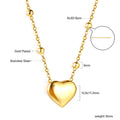 Damen Halskette mit herzförmigem Anhänger aus Edelstahl und eleganter Vergoldung Shop Nory