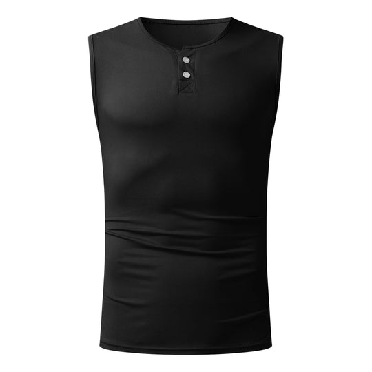 Herren Tanktop mit ausgewogenem Schnitt und praktischen Druckknöpfen