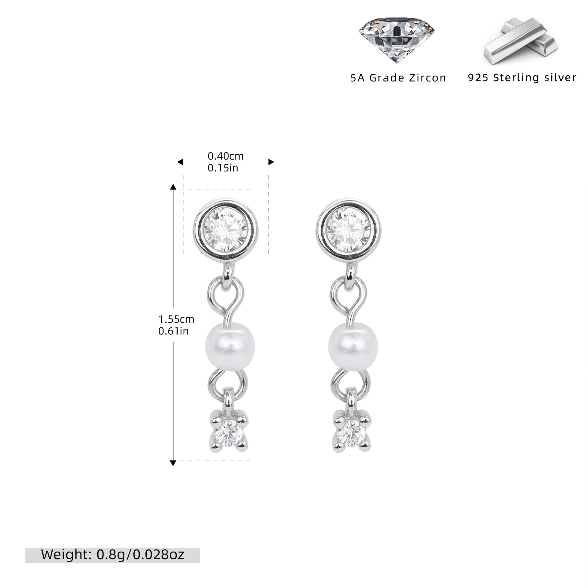 Damen Ohrhänger mit bezauberndem Bären-Anhänger und hochwertigem Zirkonbesatz Shop Nory